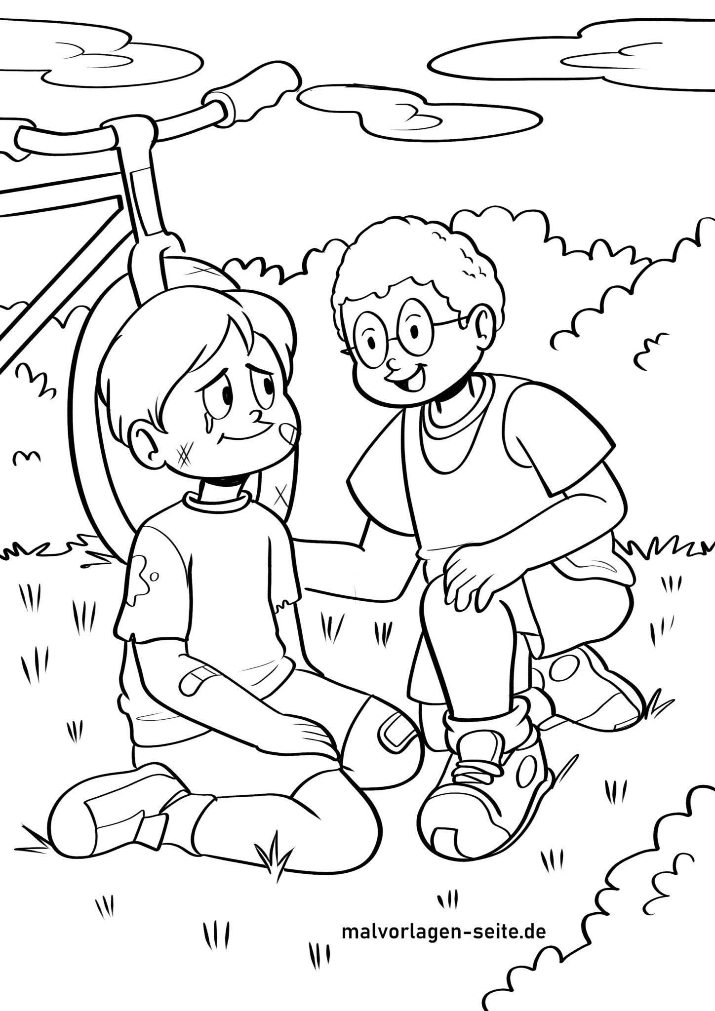 Tolle Malvorlage Helfen Und Hilfsbereitschaft Kostenlose