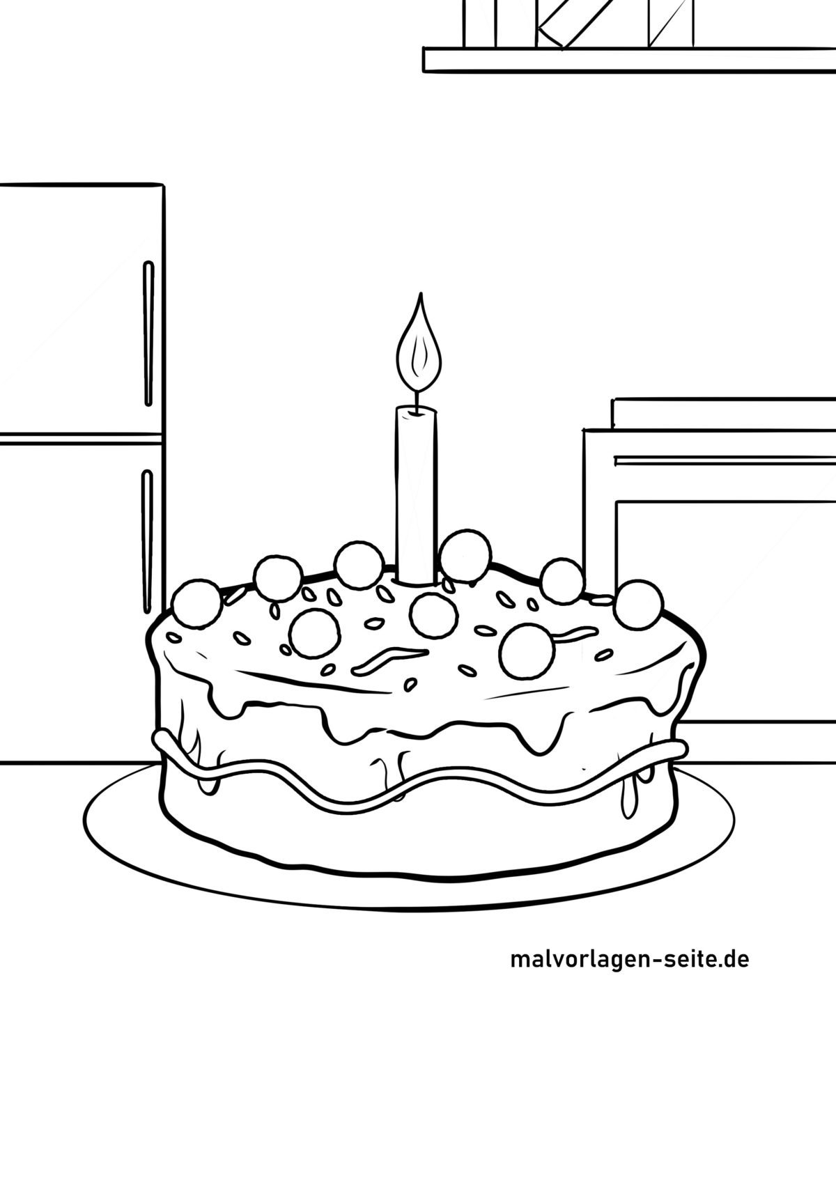 Malvorlage Kuchen