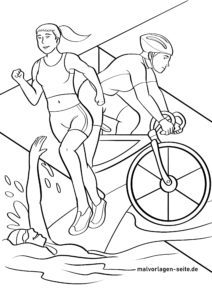 Malvorlage Triathlon