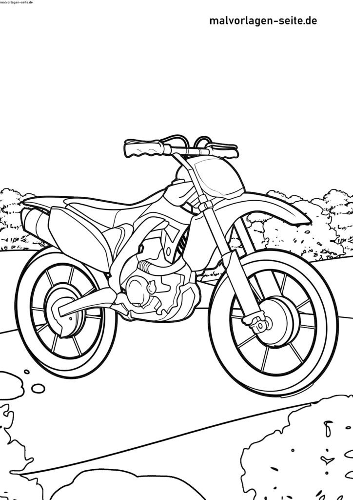 Ausmalbilder Motorräder kostenlos herunterladen und ausmalen