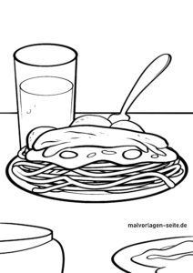 Malvorlage Nudeln