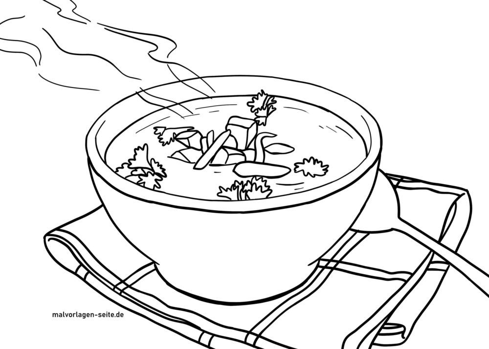 Malvorlage Suppenschüssel