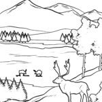 Malvorlage Landschaft