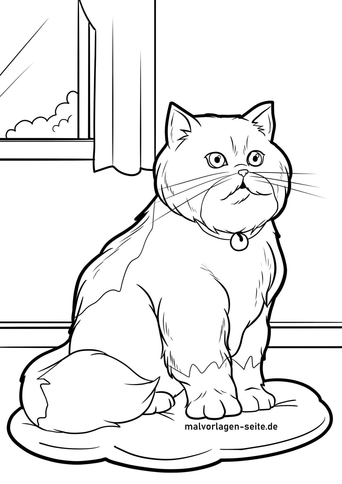 Malvorlage Perserkatze