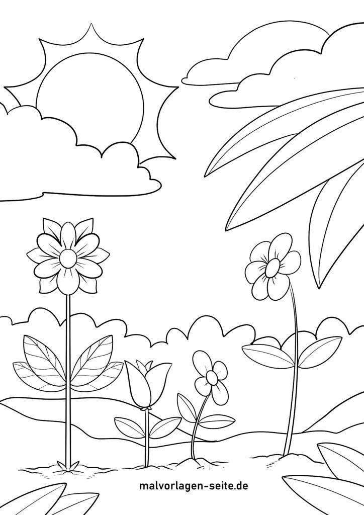 Ausmalbilder Frühling - wenn die Natur langsam erwacht