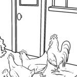Malvorlage Hühner
