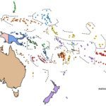 Landkarte Australien, Neuseeland und Ozeanien ohne Namen