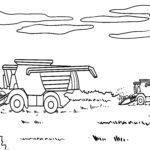 Ausmalbilder Mähdrescher Malvorlage Mähdrescher
