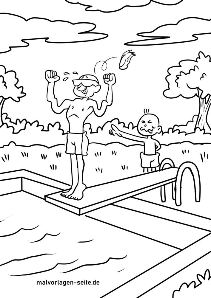 Malvorlage Turmspringen