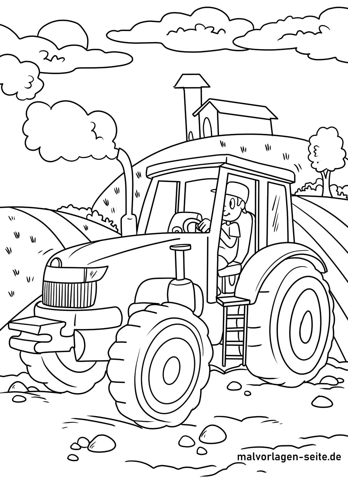 Malvorlage Traktor