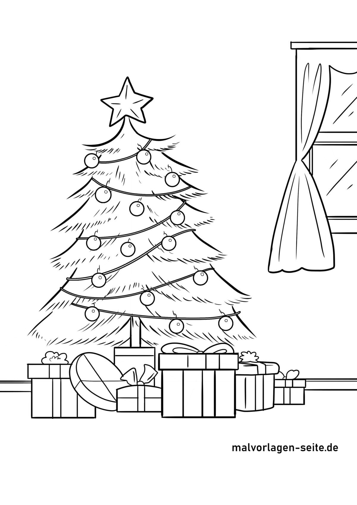 Malvorlage Weihnachtsbaum