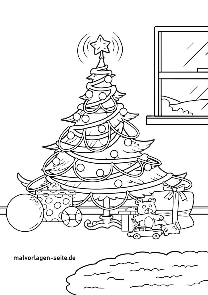  Ausmalbilder Weihnachtsbäume 