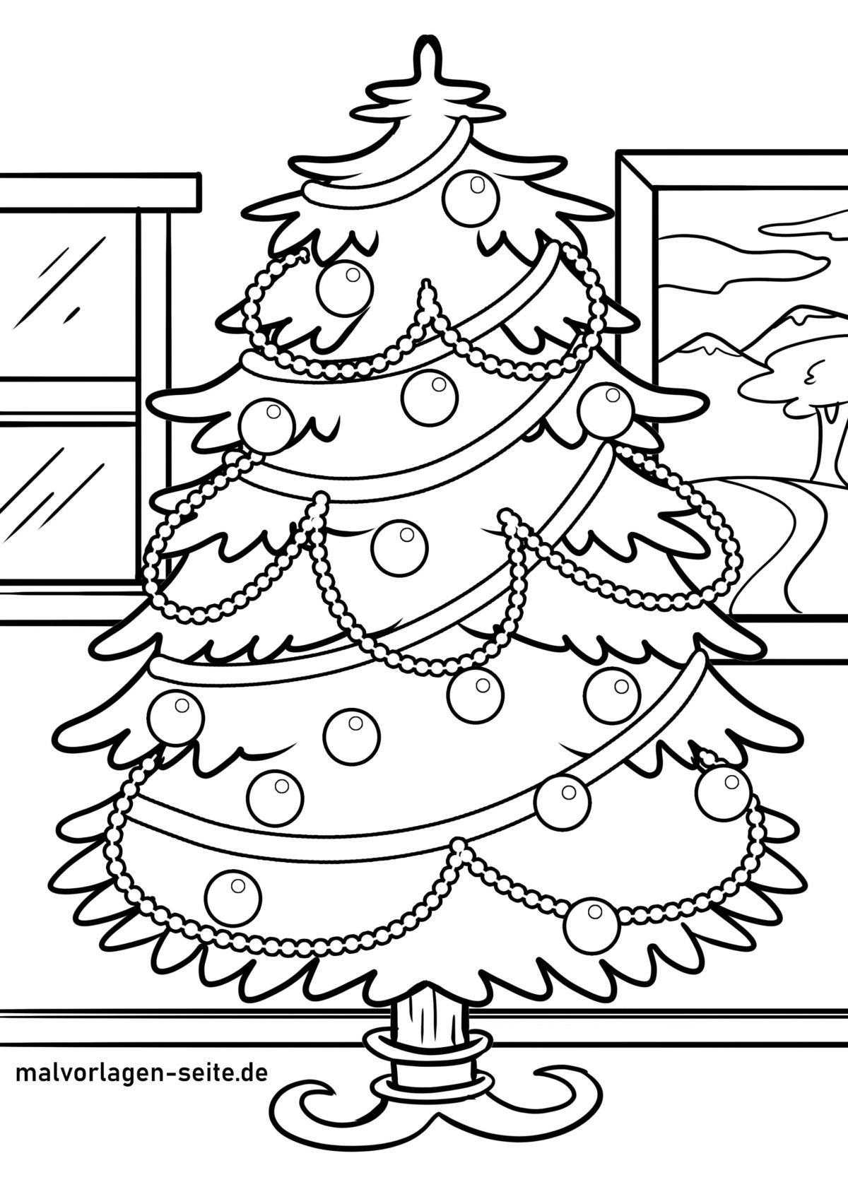 Malvorlage Weihnachtsbaum