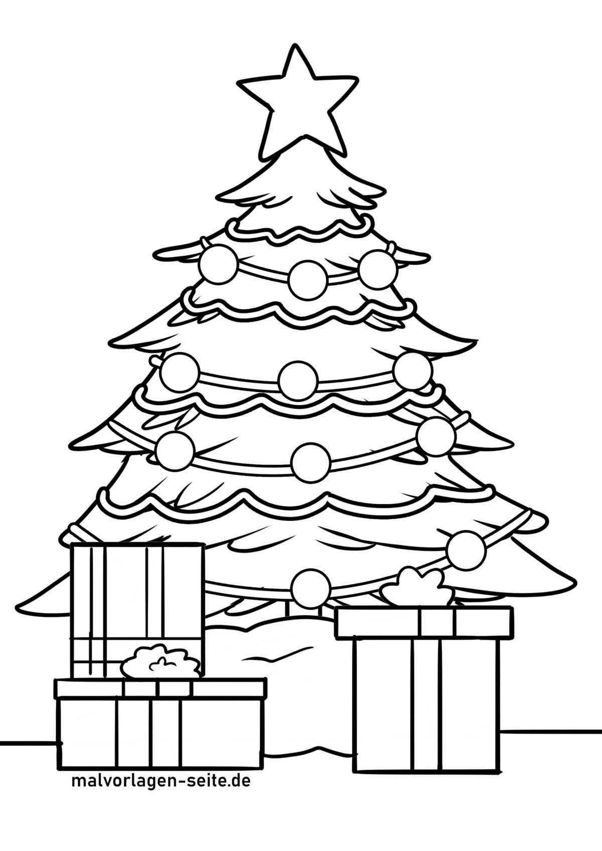 Malvorlage Weihnachtsbaum