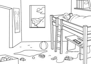 Malvorlage Kinderzimmer