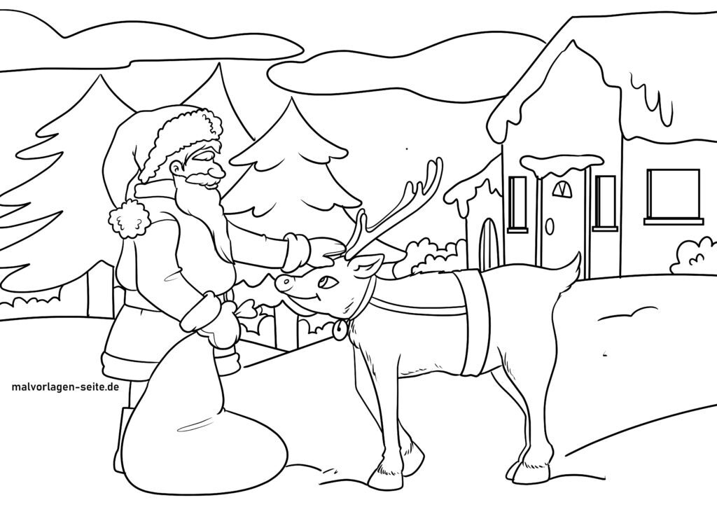 Malvorlage Nikolaus | Jetzt kostenlos herunterladen