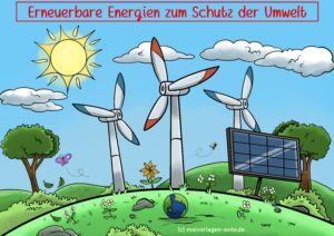 Vorlage zum Thema Erneuerbare Energien mit Text