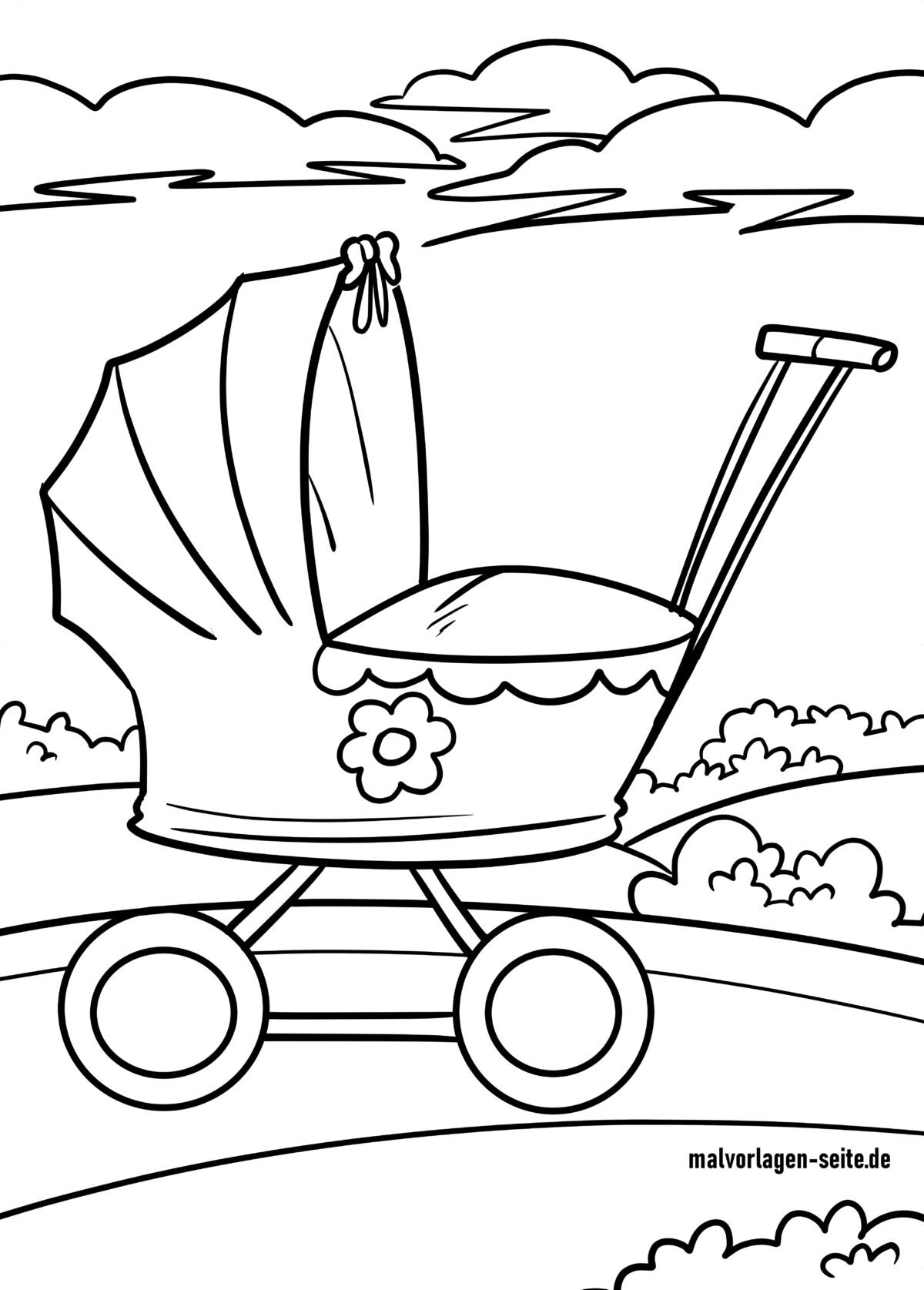 Malvorlage Kinderwagen
