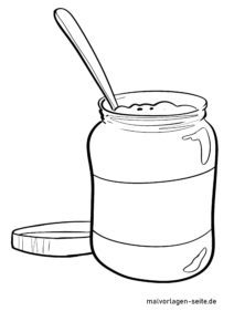 Malvorlage Marmelade im Glas