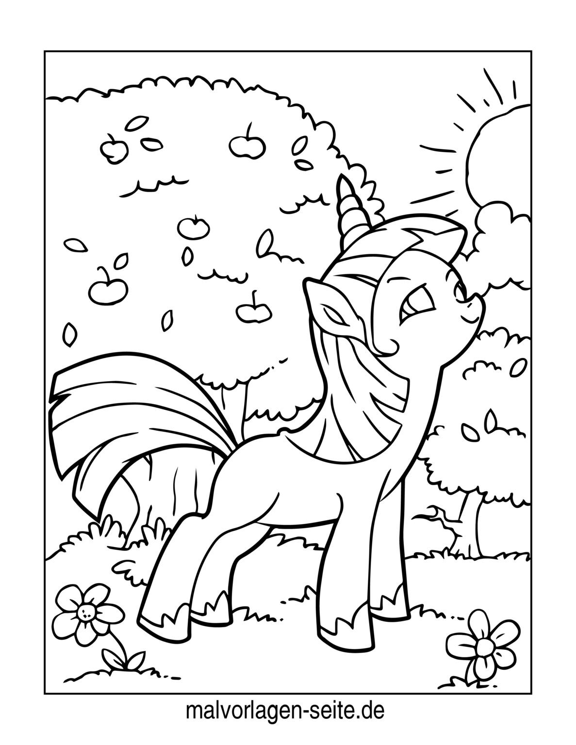  Foto zu Malvorlage Einhorn 