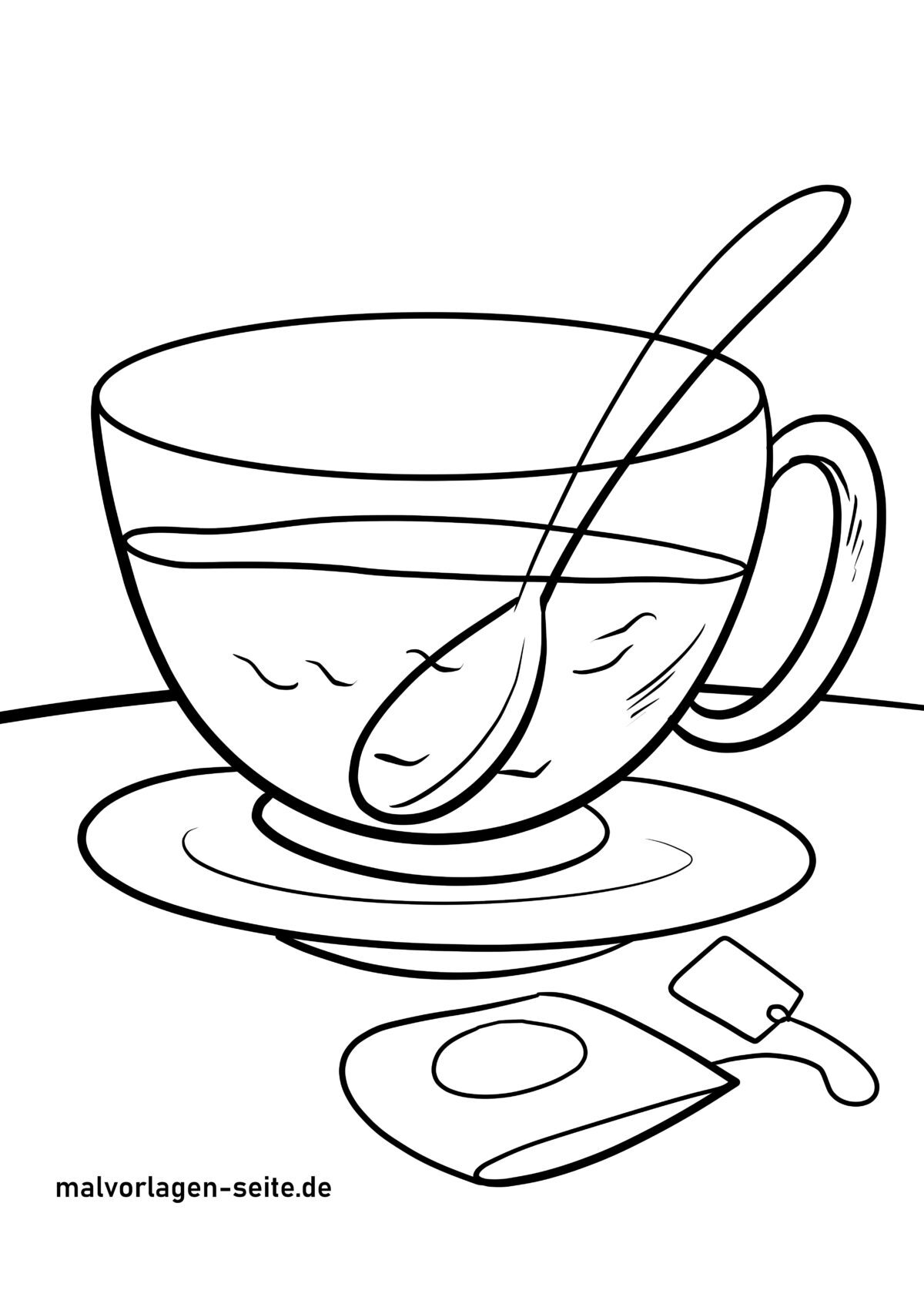 Malvorlage Teetasse