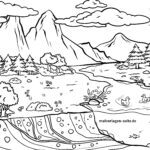 Malvorlage Landschaft