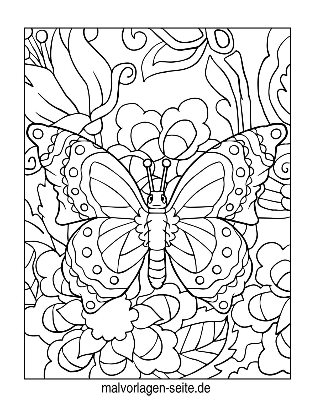 Malvorlage Schmetterling
