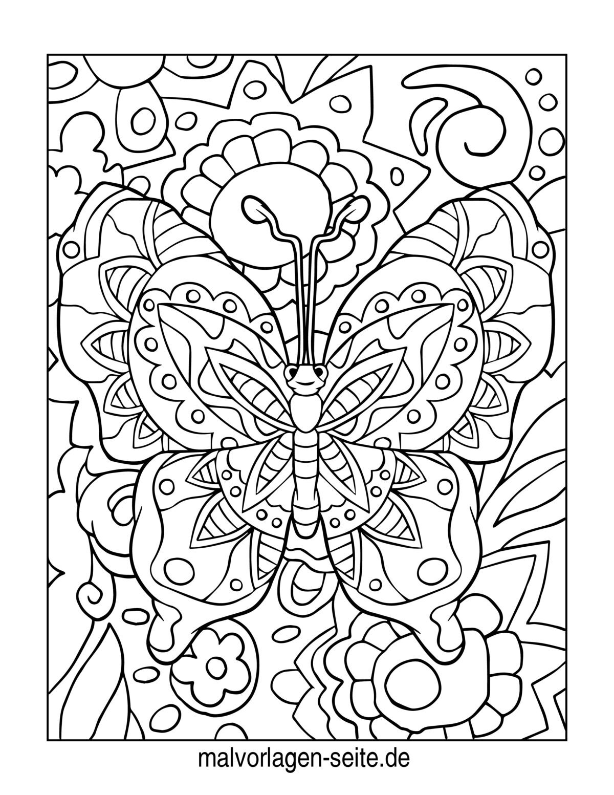 Malvorlage Schmetterling