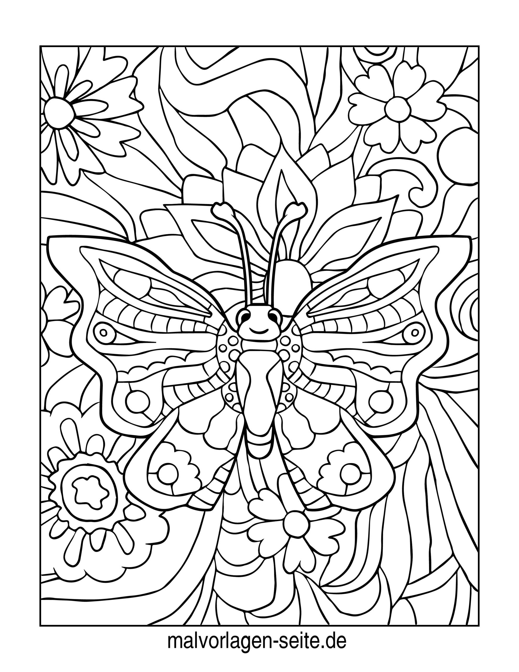 Malvorlage Schmetterling