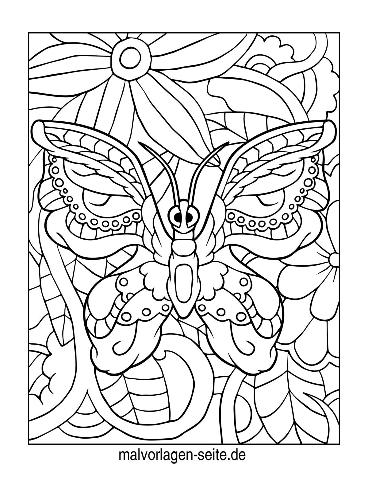 Malvorlage Schmetterling