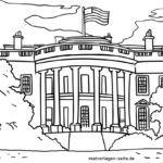 Malvorlage White House - Washington DC, USA