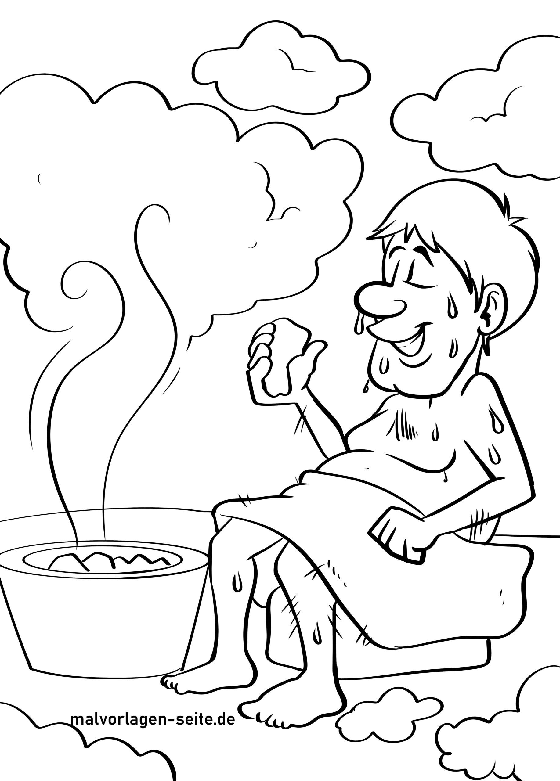 Malvorlage Sauna