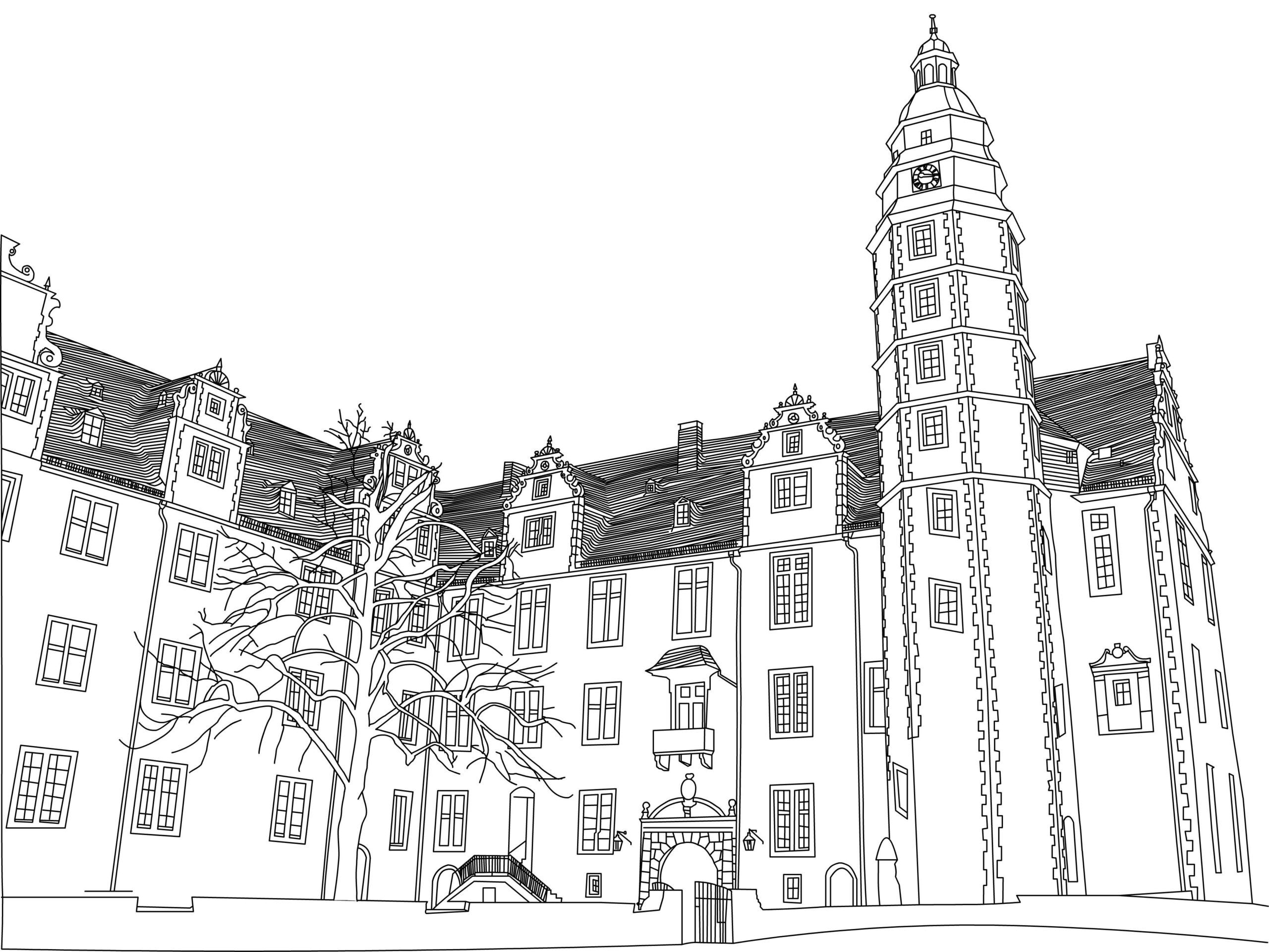 Malvorlage Schloss Hadamar 