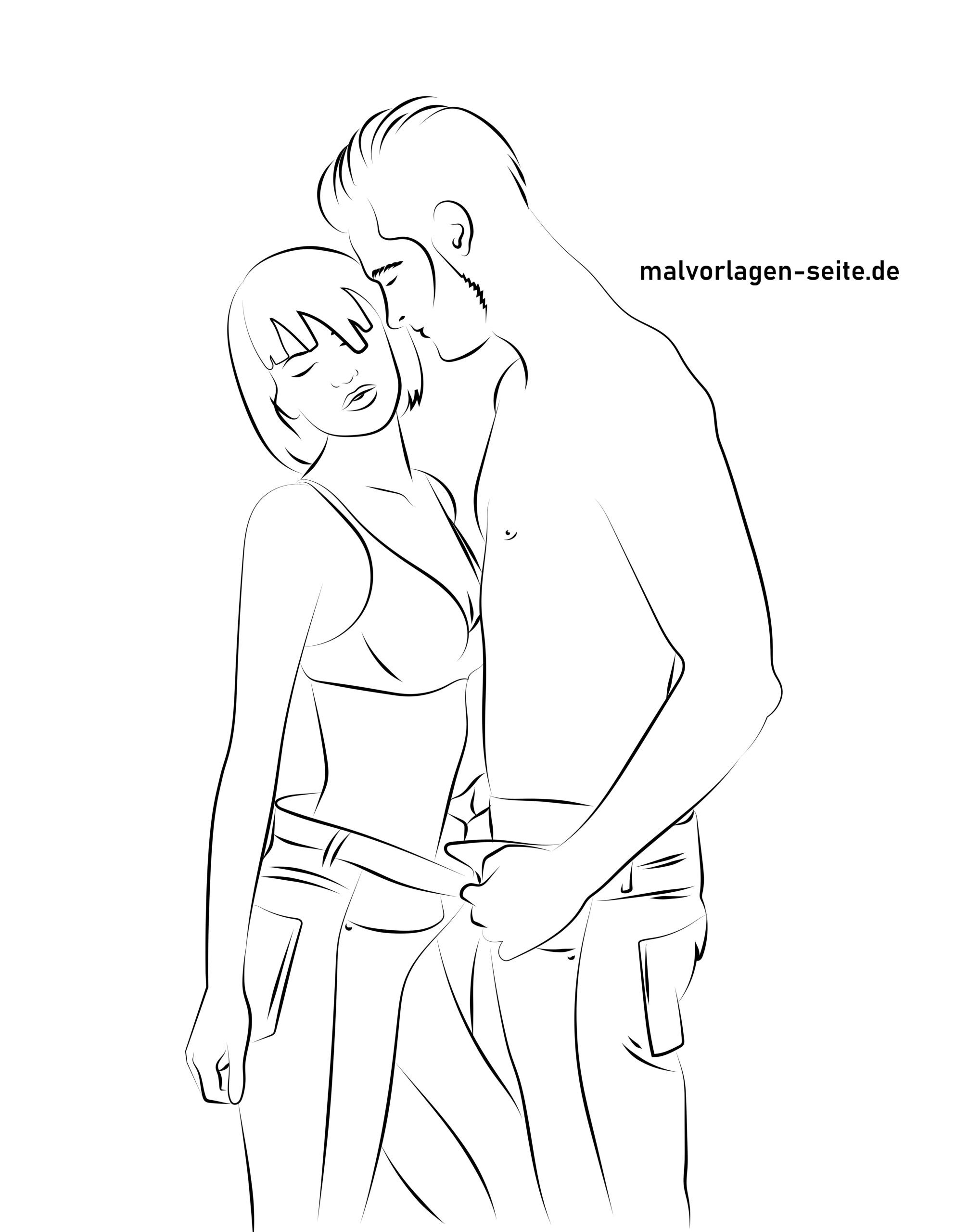 Malvorlage Paar
