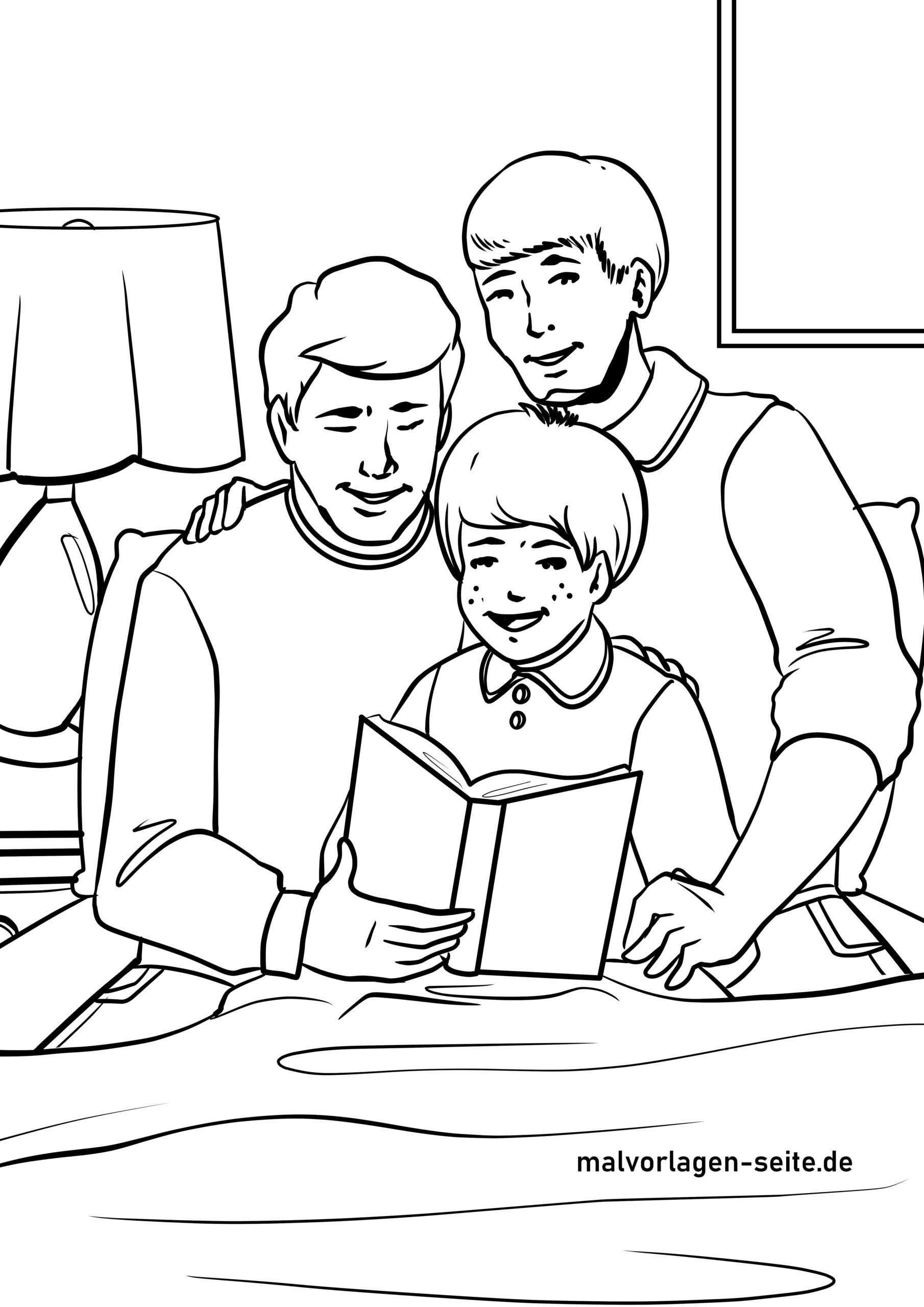 Malvorlage Männer Paar