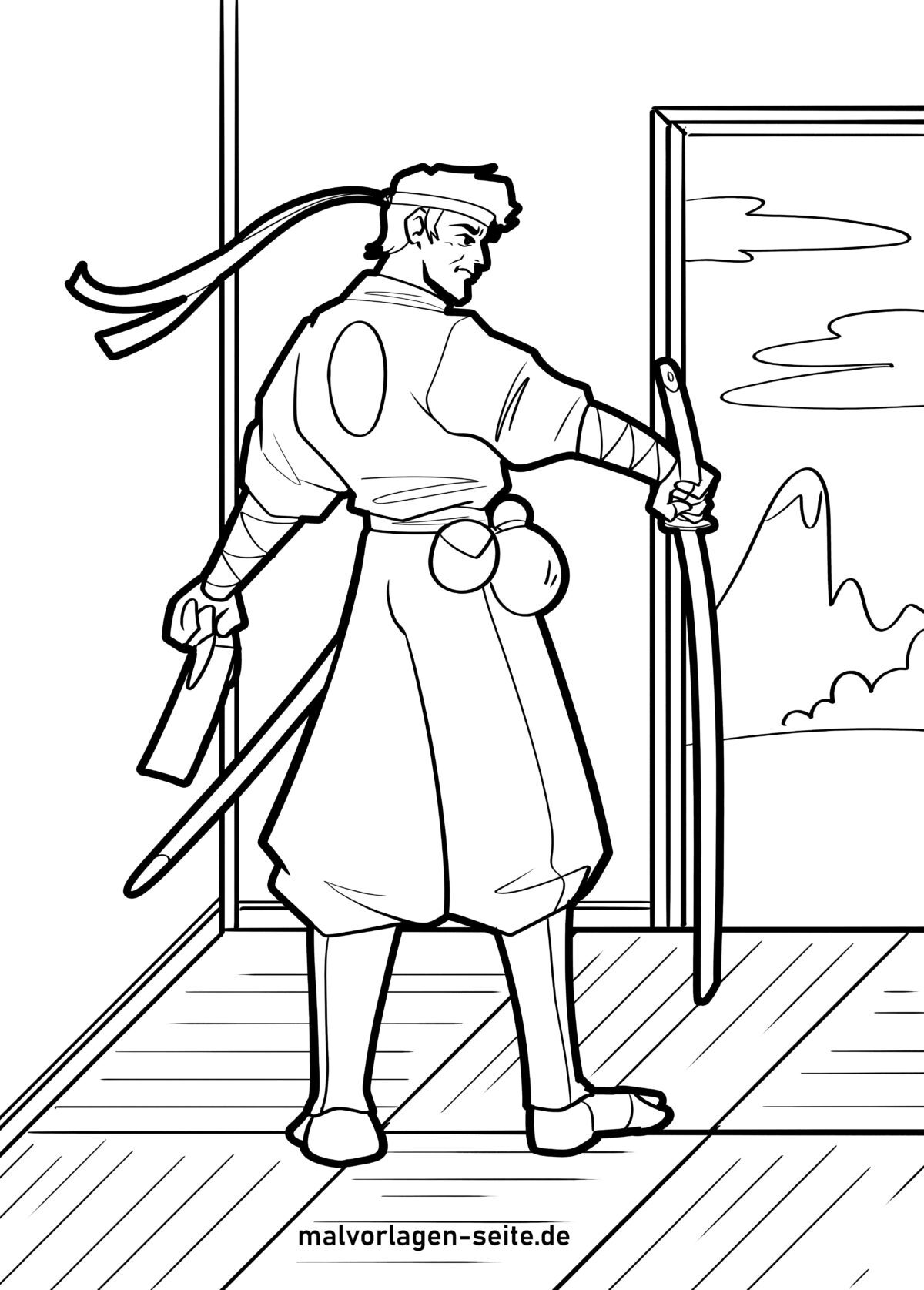 Malvorlage Ninja
