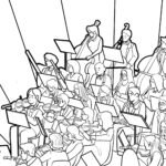 Malvorlage Orchester Musiker
