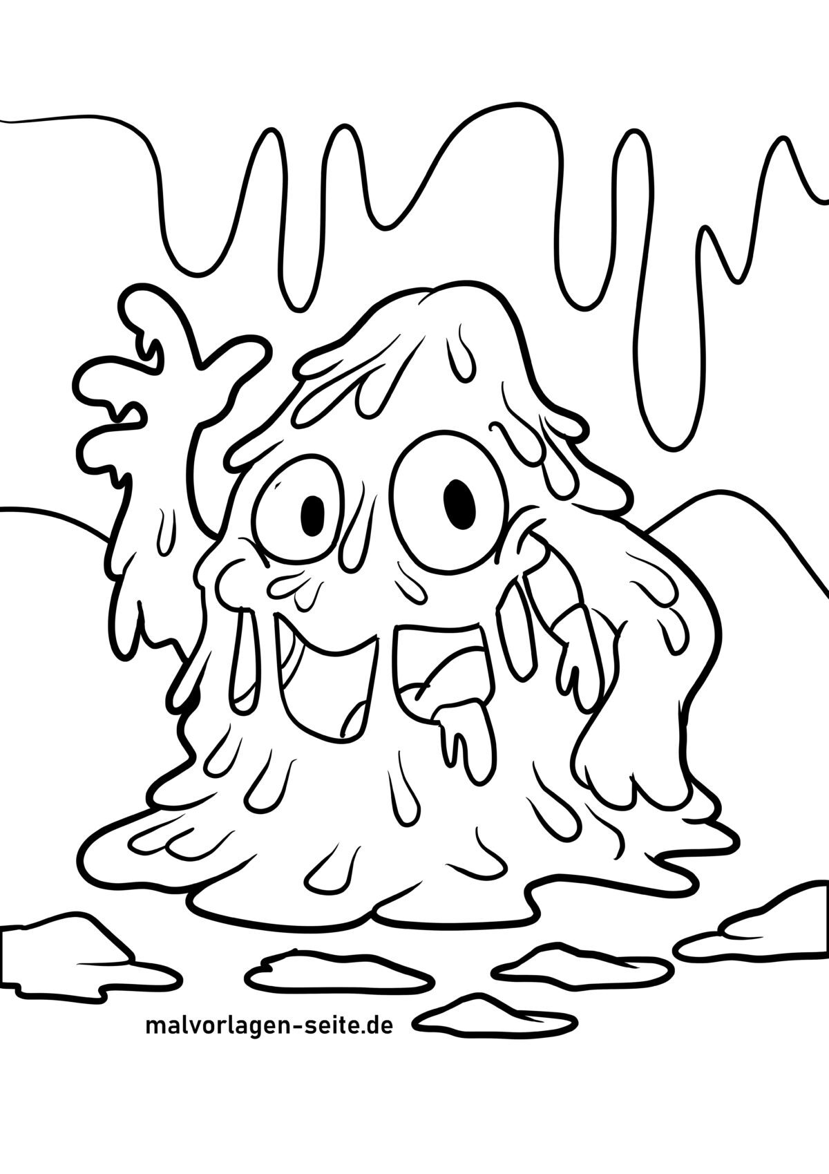 Malvorlage Schleimmonster