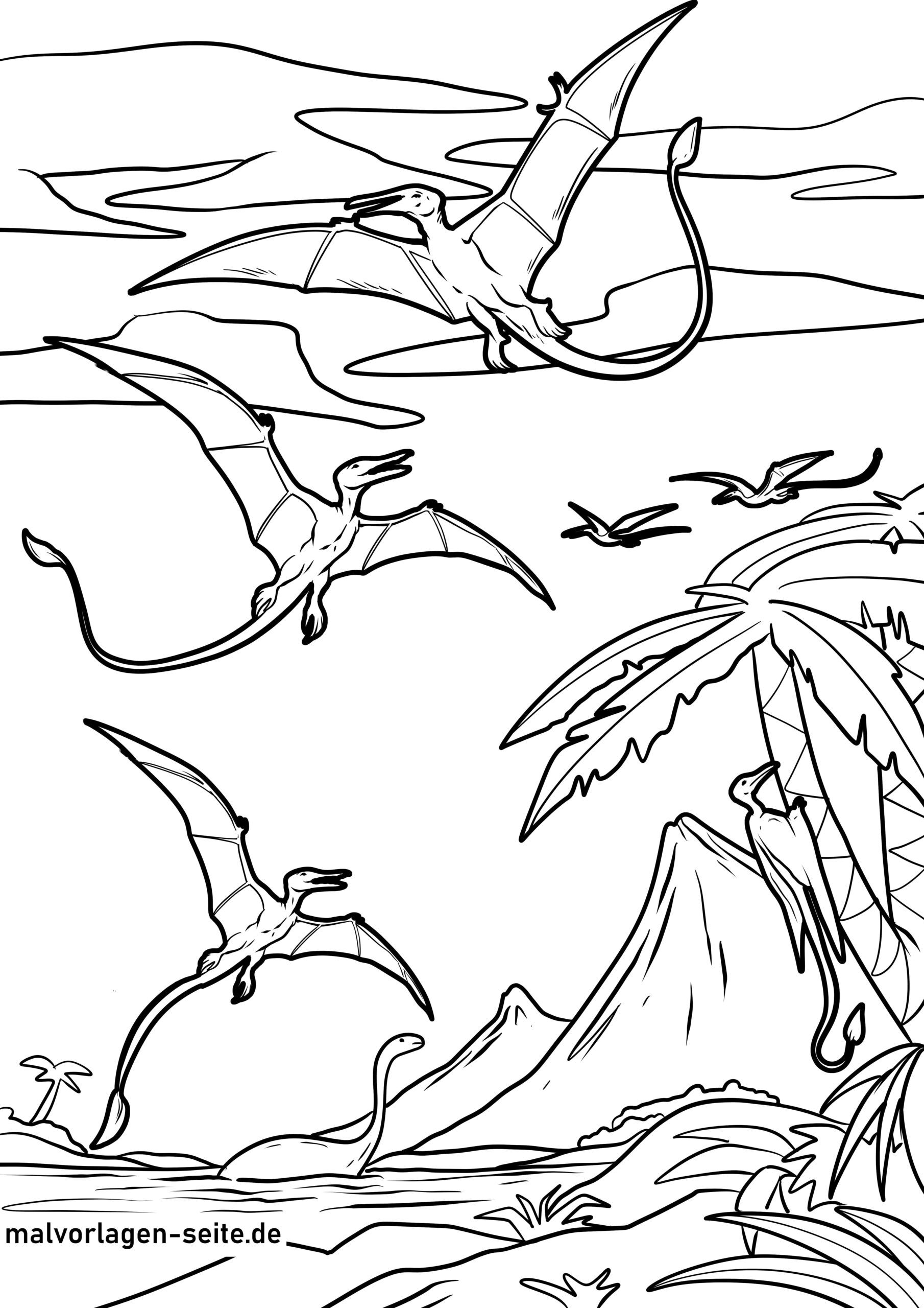 Malvorlage Flugsaurier