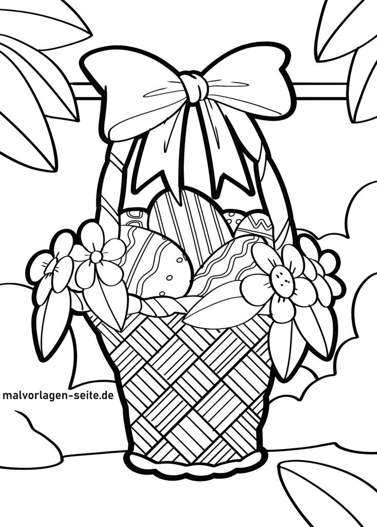  Malvorlage Ostern - Ostereier - Ausmalbild kostenlos herunterladen Motiv 