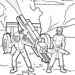 Malvorlage Artillerie