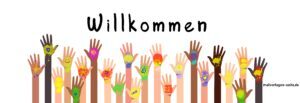 Fertiges Willkommen Banner