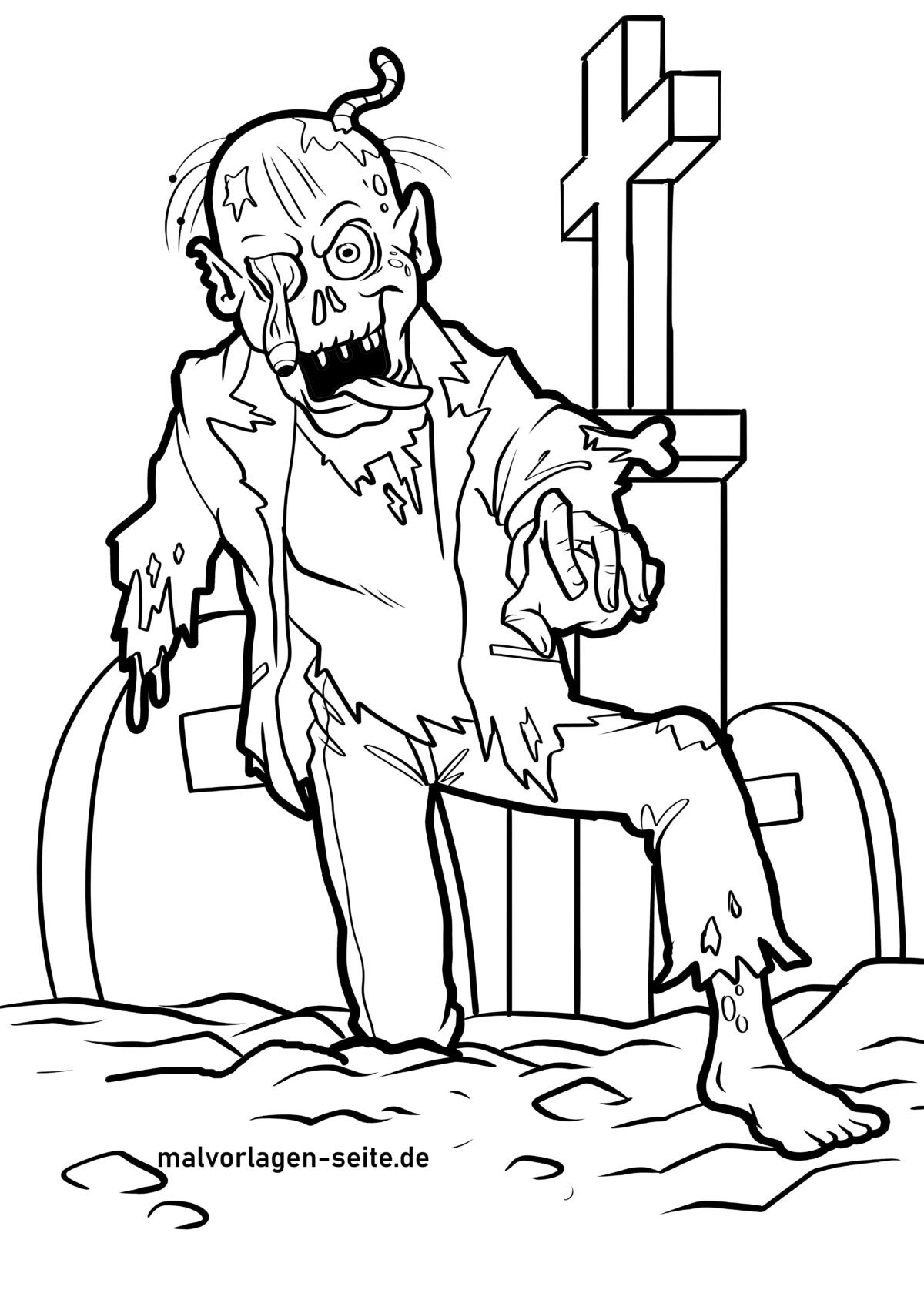 Malvorlage Zombie