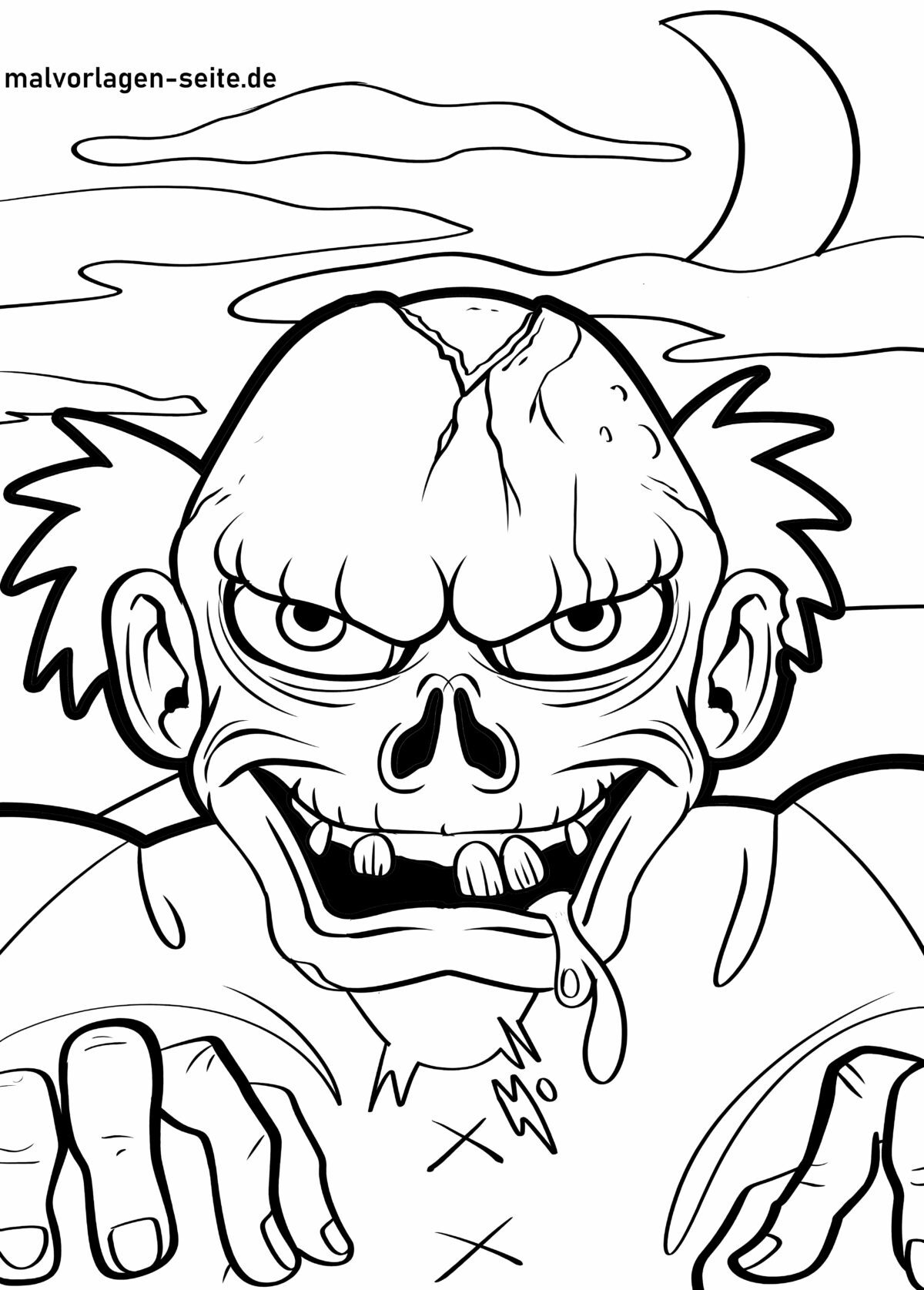 Malvorlage Zombie