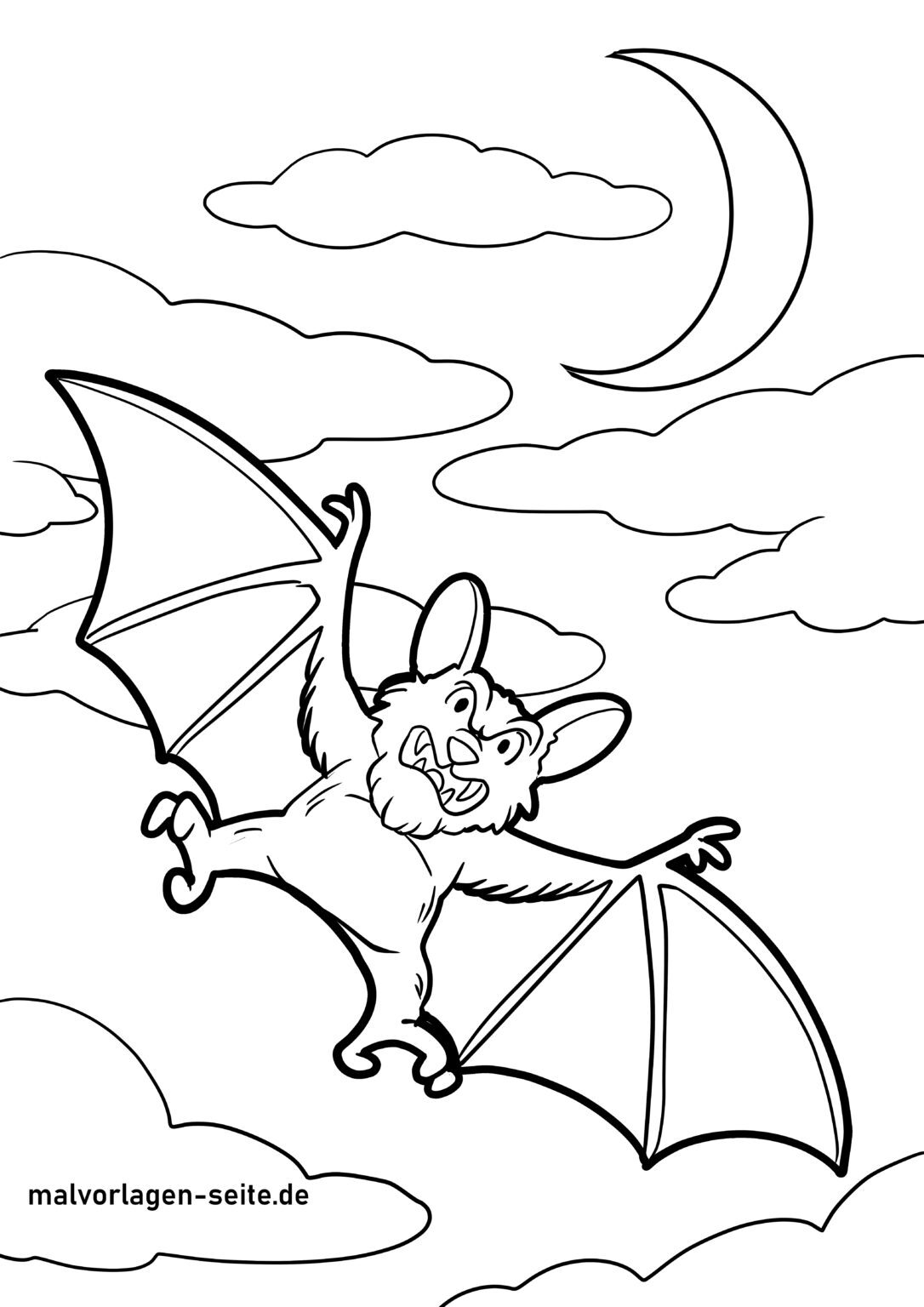  Malvorlage Fledermaus - Jetzt kostenlos herunterladen Motiv 