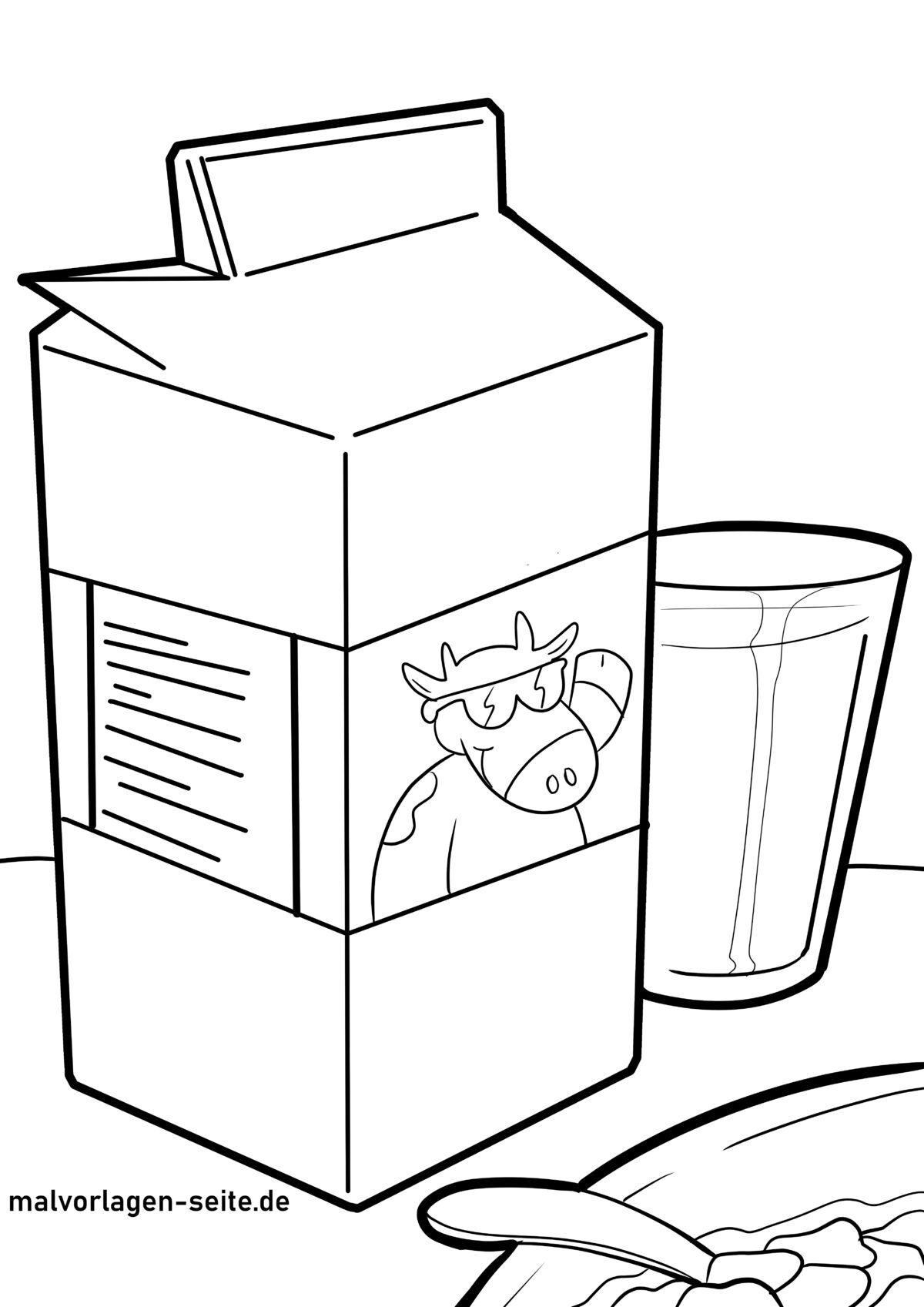 Malvorlage Milch