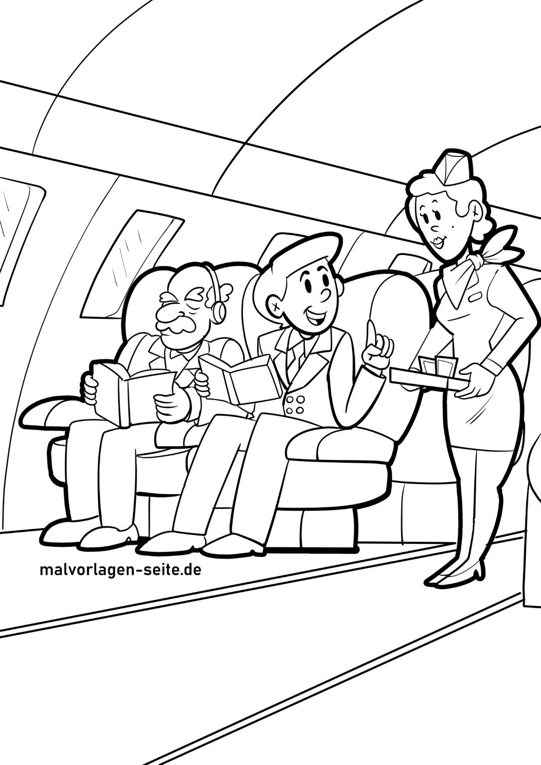 Tolle Malvorlage Stewardess Berufe Kostenlos Ausmalen