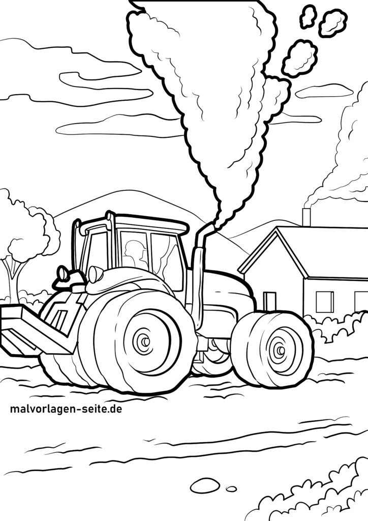  Foto zu Ausmalbilder Traktor - Malvorlagen Traktoren kostenlos ausmalen 