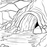 Malvorlage Eingang zu einer Höhle
