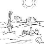 Malvorlage Wüste